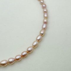 Champagne color Seedless Pearl Freshwater Seedless Pearl Necklace (6-8mm)-AFSN006