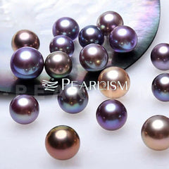 Blueberry (1 deep color round 9-11mm Freshwater Pearl)【Pearlism】