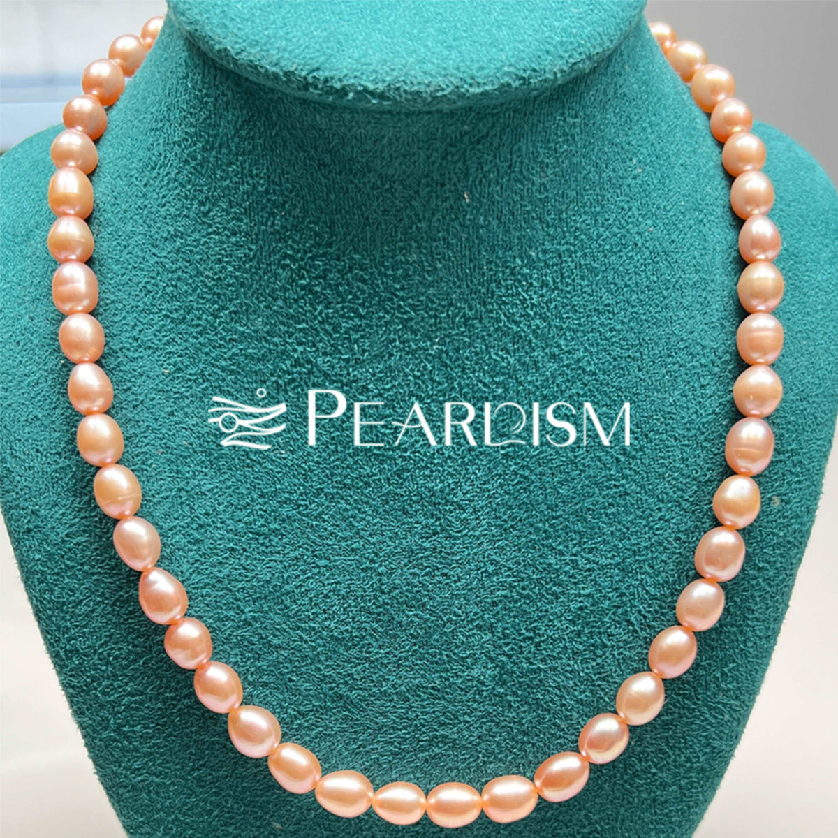 Full String Chinese Red seedless pearl necklace 45cm S925