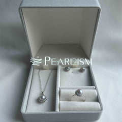 PEARLISM S925 Silver Sunflower Shape Pearl Earrings&Necklace&Ring Set Jewelry Three Piece Set For Mother's Day Gift & Mother's Birthday Gift