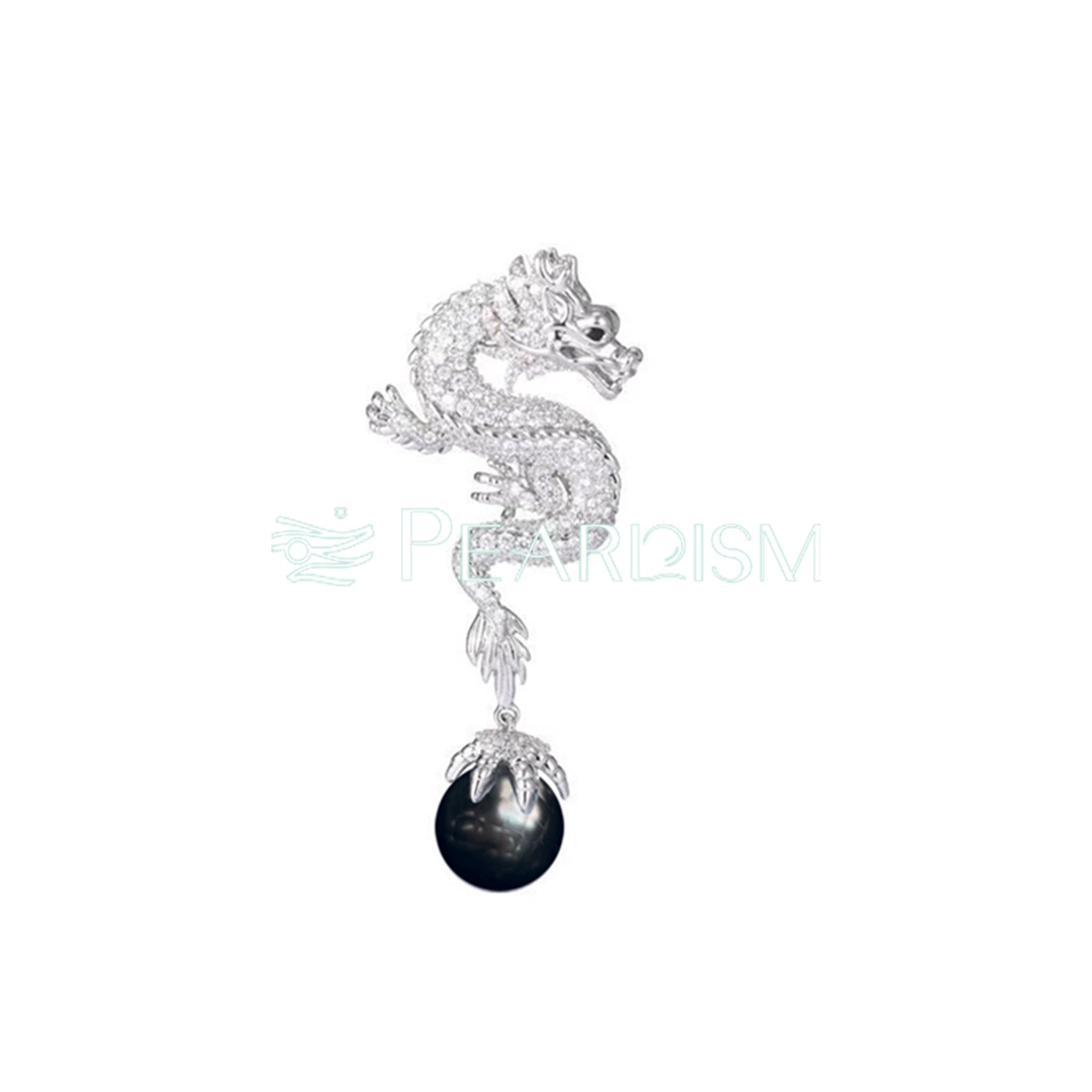 PEARLISM S925 Silver Exquisite and luxurious dragon shaped ring&dragon shaped pendant