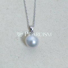 Simple Desigh White Pearl necklace 10-11mm 【Pearlism】