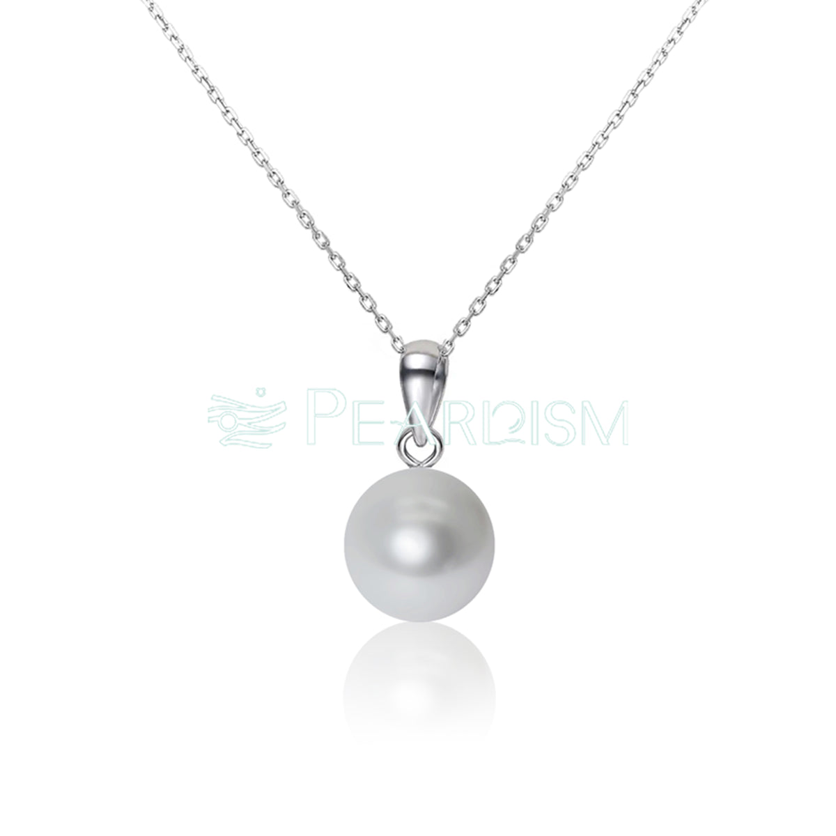 Simple Desigh White Pearl necklace 10-11mm 【Pearlism】